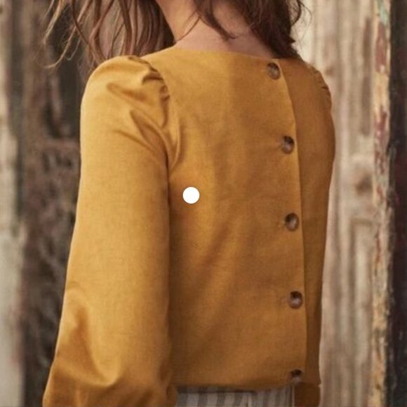 Sezane Tops - Sezane Lina Cotton/Linen Blouse, Sz 4, BNWT